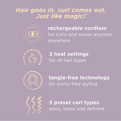 INFINITIPRO by CONAIR Curl Secret MINI Automatic Curling Iron – 1/2-Inch Barrel, Cordless Hair Curler for Short to Medium Hair Avelisse