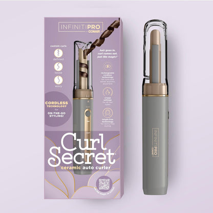 INFINITIPRO by CONAIR Curl Secret MINI Automatic Curling Iron – 1/2-Inch Barrel, Cordless Hair Curler for Short to Medium Hair Avelisse