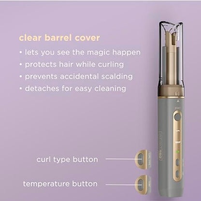 INFINITIPRO by CONAIR Curl Secret MINI Automatic Curling Iron – 1/2-Inch Barrel, Cordless Hair Curler for Short to Medium Hair Avelisse