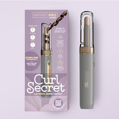 INFINITIPRO by CONAIR Curl Secret MINI Automatic Curling Iron – 1/2-Inch Barrel, Cordless Hair Curler for Short to Medium Hair Avelisse