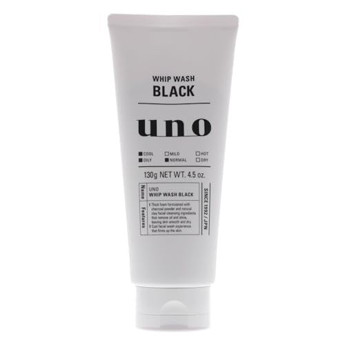 UNO WHIP WASH Black Facial Cleanser for Men - Deep Cleansing Face Wash 4.5 oz Avelisse