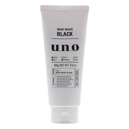 UNO WHIP WASH Black Facial Cleanser for Men - Deep Cleansing Face Wash 4.5 oz Avelisse