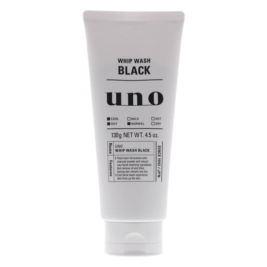 UNO WHIP WASH Black Facial Cleanser for Men - Deep Cleansing Face Wash 4.5 oz Avelisse