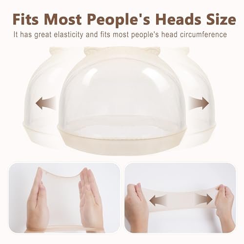 TaShow 30 Pack Ultra Thin Transparent Wig Caps for Women – Breathable Nylon Stocking Cap for Long Thick Hair with Elastic Band - görsel 7