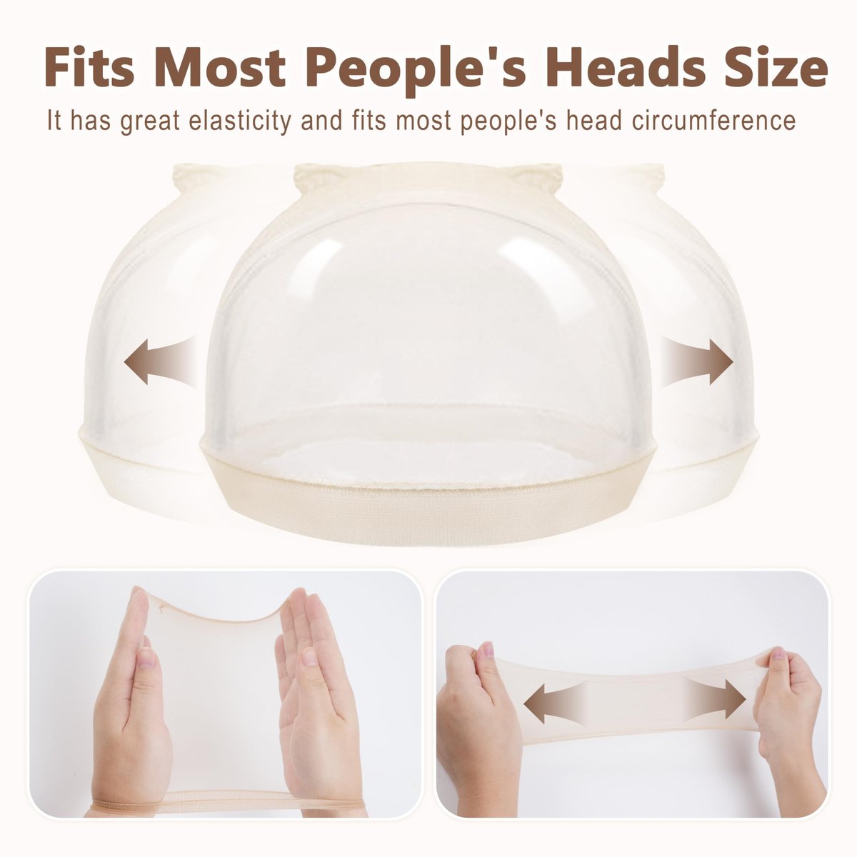 TaShow 30 Pack Ultra Thin Transparent Wig Caps for Women – Breathable Nylon Stocking Cap for Long Thick Hair with Elastic Band - görsel 8