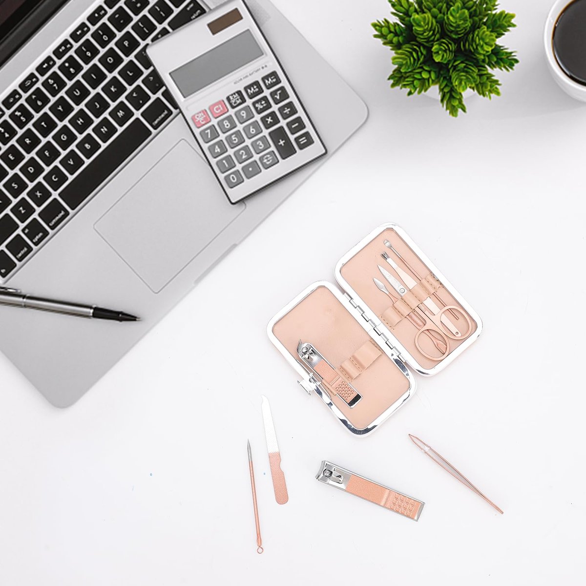 Rose Gold Manicure Set – 9-Piece Professional Nail Clipper Kit for Grooming, Pedicure & Personal Care - görsel 11