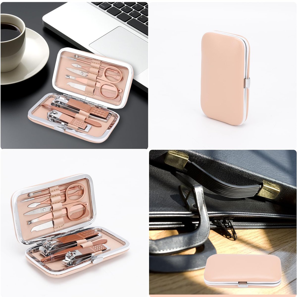 Rose Gold Manicure Set – 9-Piece Professional Nail Clipper Kit for Grooming, Pedicure & Personal Care - görsel 9