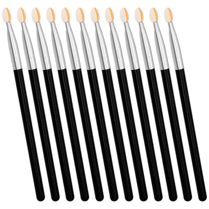 12-Pack Long Eyeshadow Applicator Sponge Set – Reusable Professional Eyeshadow Brushes for Women
