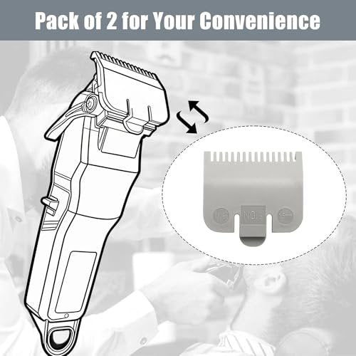 Wahl Clipper Guard Replacement #3137-101 - #1/2 (1.5mm) Grey - 2 Pack - görsel 6