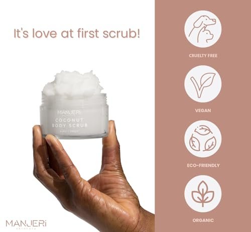 Manjeri Skincare Coconut Bliss Body Scrub – Luxurious Exfoliator for Smooth, Soft Skin - görsel 6