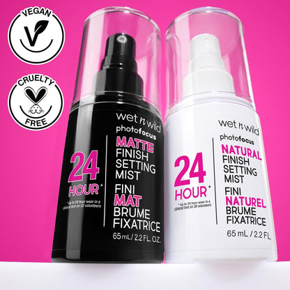 wet n wild Photo Focus Setting Mist - Matte Finish, 24HR Wear, Lightweight & Nourishing with Provitamin B5 & E, Cruelty-Free & Vegan