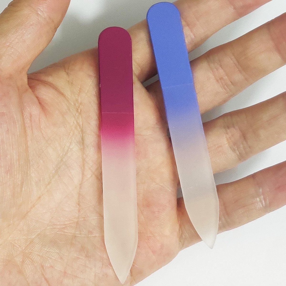 2-Pack Mini Glass Nail File with Case – 2mm Thin Crystal Files for Natural Nails, Gentle Double-Sided Etched, Fine Grit, Travel-Friendly, Czech Glass, Gift Package - görsel 13