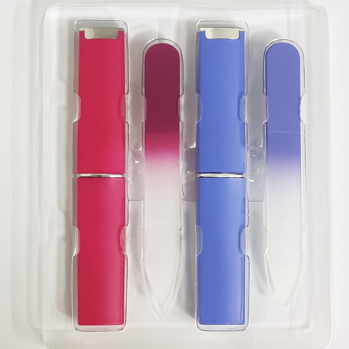 2-Pack Mini Glass Nail File with Case – 2mm Thin Crystal Files for Natural Nails, Gentle Double-Sided Etched, Fine Grit, Travel-Friendly, Czech Glass, Gift Package - görsel 17