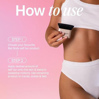 Bali Body Blending Brush - Kabuki Brush for Self Tanner Face & Body - Streak-Free Ultra-Soft Reusable Tanning Accessory for Mousse Cream Spray - Vegan Easy to Clean No Stained Hands Avelisse