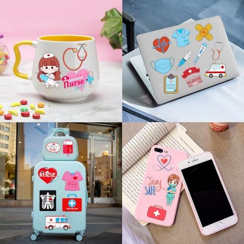 96 PCS Nurse Week Pre-cut Temporary Tattoos - Ambulance, Car, Medical Designs for Kids & Adults - Party Favors, School Prizes, Emergency Hospital Doctor Gift - görsel 14