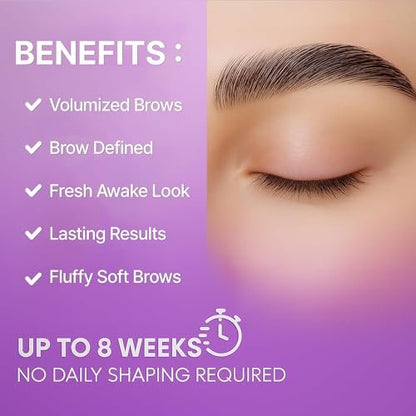 CLIONE PRIME At Home Brow Lamination Kit - DIY Eyebrow Lamination Kit, Professional Eyebrow Perm Kit, Instant DIY Eyebrow Lift Kit for Fuller Thicker Brows, Lasts Up to 8 Weeks Avelisse