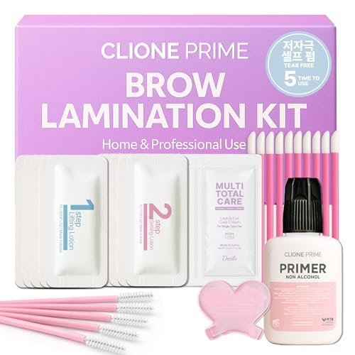 CLIONE PRIME At Home Brow Lamination Kit - DIY Eyebrow Lamination Kit, Professional Eyebrow Perm Kit, Instant DIY Eyebrow Lift Kit for Fuller Thicker Brows, Lasts Up to 8 Weeks Avelisse