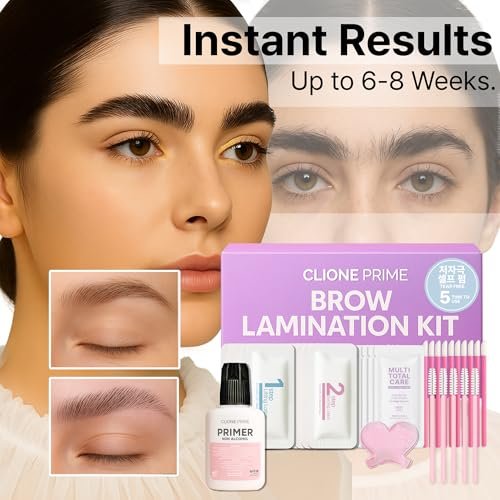 CLIONE PRIME At Home Brow Lamination Kit - DIY Eyebrow Lamination Kit, Professional Eyebrow Perm Kit, Instant DIY Eyebrow Lift Kit for Fuller Thicker Brows, Lasts Up to 8 Weeks Avelisse