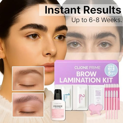 CLIONE PRIME At Home Brow Lamination Kit - DIY Eyebrow Lamination Kit, Professional Eyebrow Perm Kit, Instant DIY Eyebrow Lift Kit for Fuller Thicker Brows, Lasts Up to 8 Weeks Avelisse