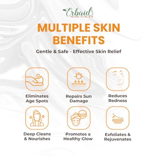 Erbaid Papaya Soap Face & Body Wash – Brightening Soap Bar for Dark Spots, Acne, Scars, Even Tone – with Turmeric, Kojic Acid & Essential Oils – All Skin Types - görsel 14