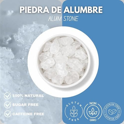 GREEN ROYALTY Alum Stone 4 oz - Natural Deodorant & Antiperspirant, Multi-Purpose Crystal for Skin Care, Shaving Stone Avelisse