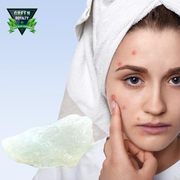 GREEN ROYALTY Alum Stone 4 oz - Natural Deodorant & Antiperspirant, Multi-Purpose Crystal for Skin Care, Shaving Stone Avelisse