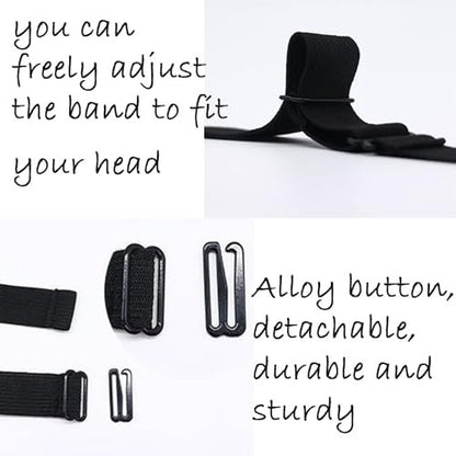 2 PCS Adjustable Elastic Band for Wigs - Removable Nonslip Wig Strap for Glueless Wig Making, Black