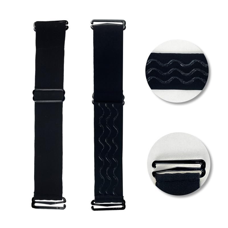 2 PCS Adjustable Elastic Band for Wigs - Removable Nonslip Wig Strap for Glueless Wig Making, Black - görsel 11
