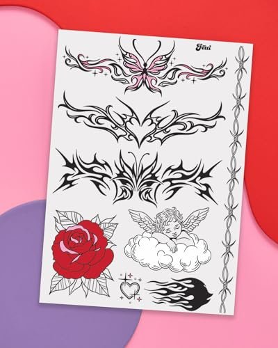 xo, Fetti Realistic Temporary Tattoos - 28 Unique Styles for Bachelorette Favors, Birthday Gifts & Festival Accessories