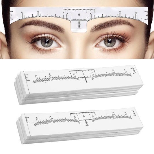 100Pcs Disposable Eyebrow Mapping Ruler Stickers for Microblading & Permanent Makeup – LEES A.M.