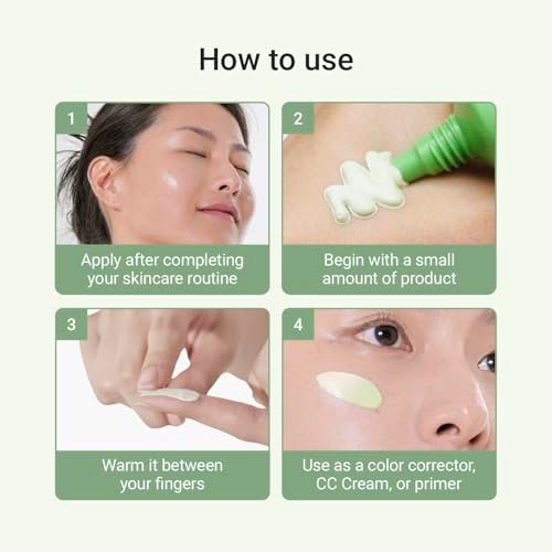 Meebak Cica Redness Solution Lite – Green Color Correcting CC Cream with Niacinamide & Centella Asiatica, Korean Tone Up Cream, Tinted Moisturizer for Sensitive, Fair to Medium Skin Avelisse