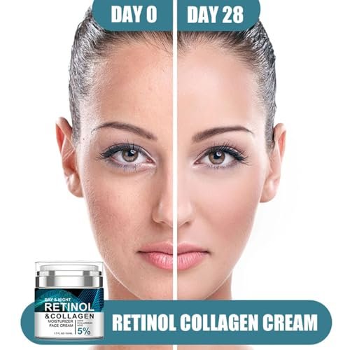 Retinol Collagen Cream with 5% Hyaluronic Acid - Anti-Aging Face Moisturizer for Firming, Lifting & Wrinkle Reduction - 24-Hour Hydration for All Skin Types - görsel 16