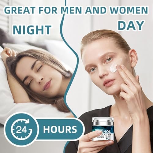 Retinol Collagen Cream with 5% Hyaluronic Acid - Anti-Aging Face Moisturizer for Firming, Lifting & Wrinkle Reduction - 24-Hour Hydration for All Skin Types - görsel 8