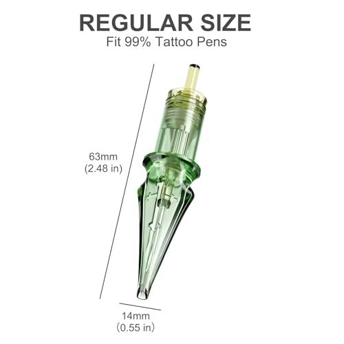 Solong Tattoo Pro 20-Pack Disposable Tattoo Cartridge Needles - 1009 Round Shader M-Taper (1009RS-M) - görsel 10