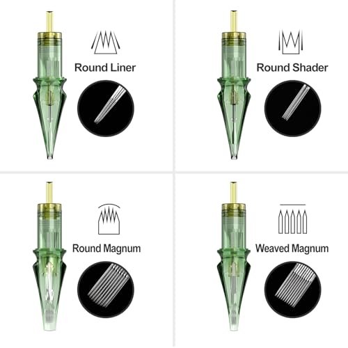 Solong Tattoo Pro 20-Pack Disposable Tattoo Cartridge Needles - 1009 Round Shader M-Taper (1009RS-M) - görsel 6