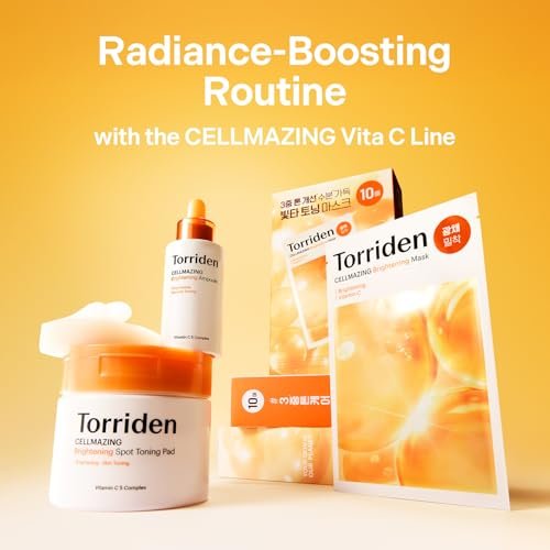 Torriden CELLMAZING Vita C Ampoule 30ml - Refining Pores & Skin Texture with 5D Vitamin C, Seaweed Complex & Panthenol | Korean Facial Serum Avelisse
