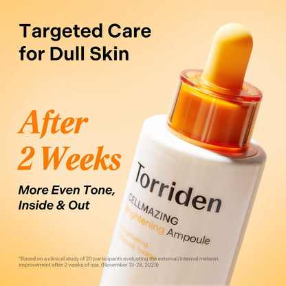 Torriden CELLMAZING Vita C Ampoule 30ml - Refining Pores & Skin Texture with 5D Vitamin C, Seaweed Complex & Panthenol | Korean Facial Serum Avelisse