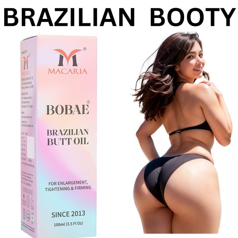 MACARIA Brazilian Butt Oil for Women – Natural Buttock Enhancement Oil (3.38 Fl Oz) - görsel 4