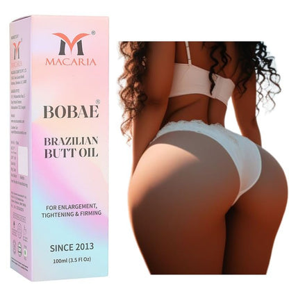 MACARIA Brazilian Butt Oil for Women – Natural Buttock Enhancement Oil (3.38 Fl Oz)