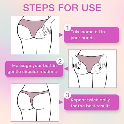 MACARIA Brazilian Butt Oil for Women – Natural Buttock Enhancement Oil (3.38 Fl Oz)