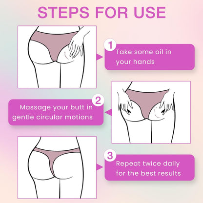 MACARIA Brazilian Butt Oil for Women – Natural Buttock Enhancement Oil (3.38 Fl Oz)