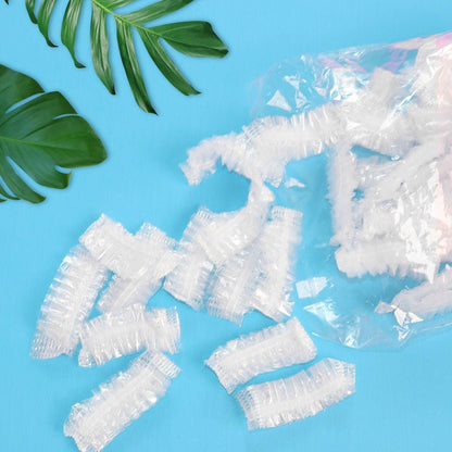 100 Pack Disposable Clear Ear Covers for Shower – Waterproof Plastic Ear Protectors for Hair Dye, Bathing, and Swimming