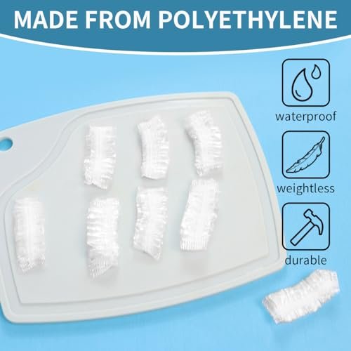 100 Pack Disposable Clear Ear Covers for Shower – Waterproof Plastic Ear Protectors for Hair Dye, Bathing, and Swimming - görsel 12