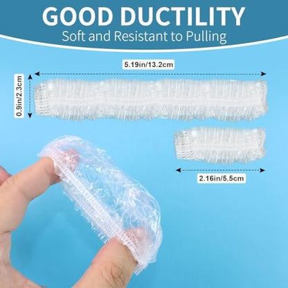 100 Pack Disposable Clear Ear Covers for Shower – Waterproof Plastic Ear Protectors for Hair Dye, Bathing, and Swimming