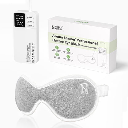 Aroma Season Vibrating Heated Eye Mask for Dry Eyes – 3000mAh Cordless Warm Eye Compress for Stye, Blepharitis, Rechargeable Electric Eye Heating Pad for MGD, with Hygienic Eyelid Sheets Avelisse