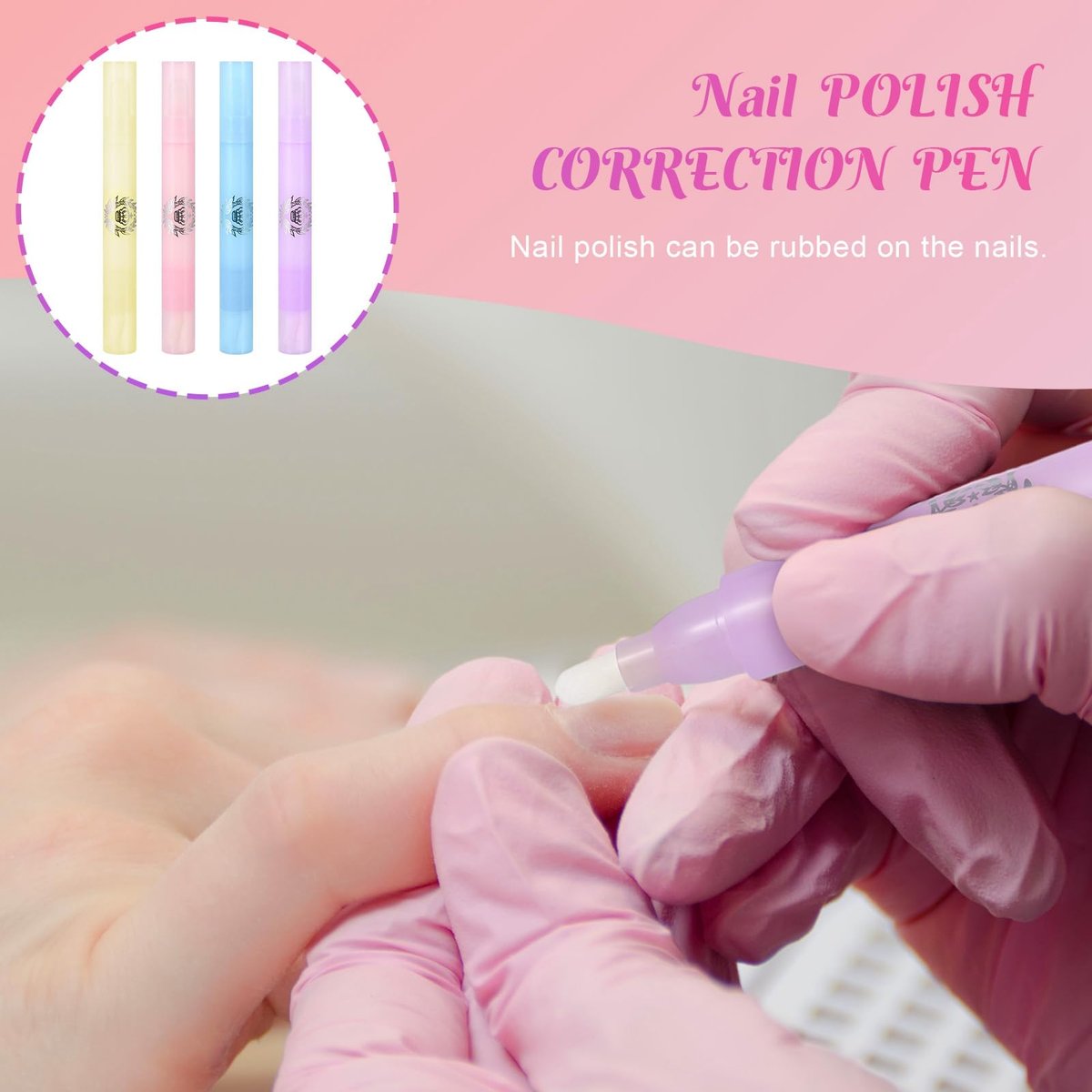 GGSTDDUP 8-Pack Nail Polish Remover Pens - Precision Gel & Regular Polish Corrector with Cotton Tips for Nail Art DIY and Cuticle Edge Cleaning - görsel 7