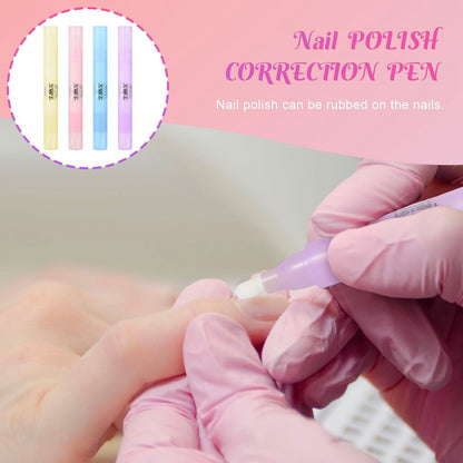 GGSTDDUP 8-Pack Nail Polish Remover Pens - Precision Gel & Regular Polish Corrector with Cotton Tips for Nail Art DIY and Cuticle Edge Cleaning