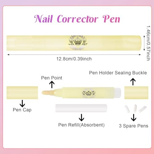 GGSTDDUP 8-Pack Nail Polish Remover Pens - Precision Gel & Regular Polish Corrector with Cotton Tips for Nail Art DIY and Cuticle Edge Cleaning - görsel 10