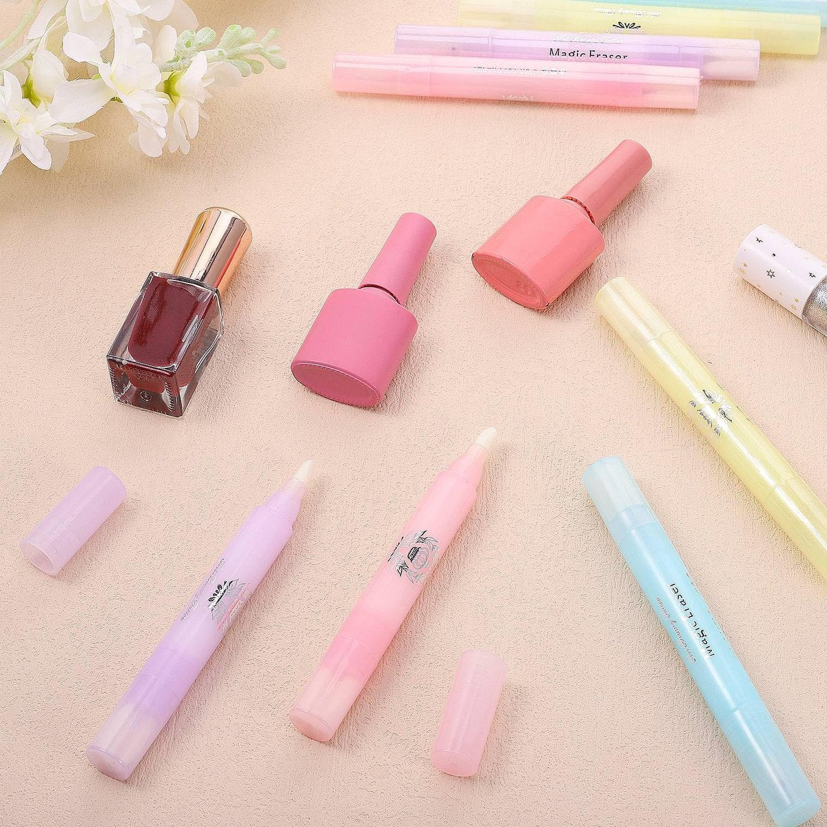 GGSTDDUP 8-Pack Nail Polish Remover Pens - Precision Gel & Regular Polish Corrector with Cotton Tips for Nail Art DIY and Cuticle Edge Cleaning - görsel 13