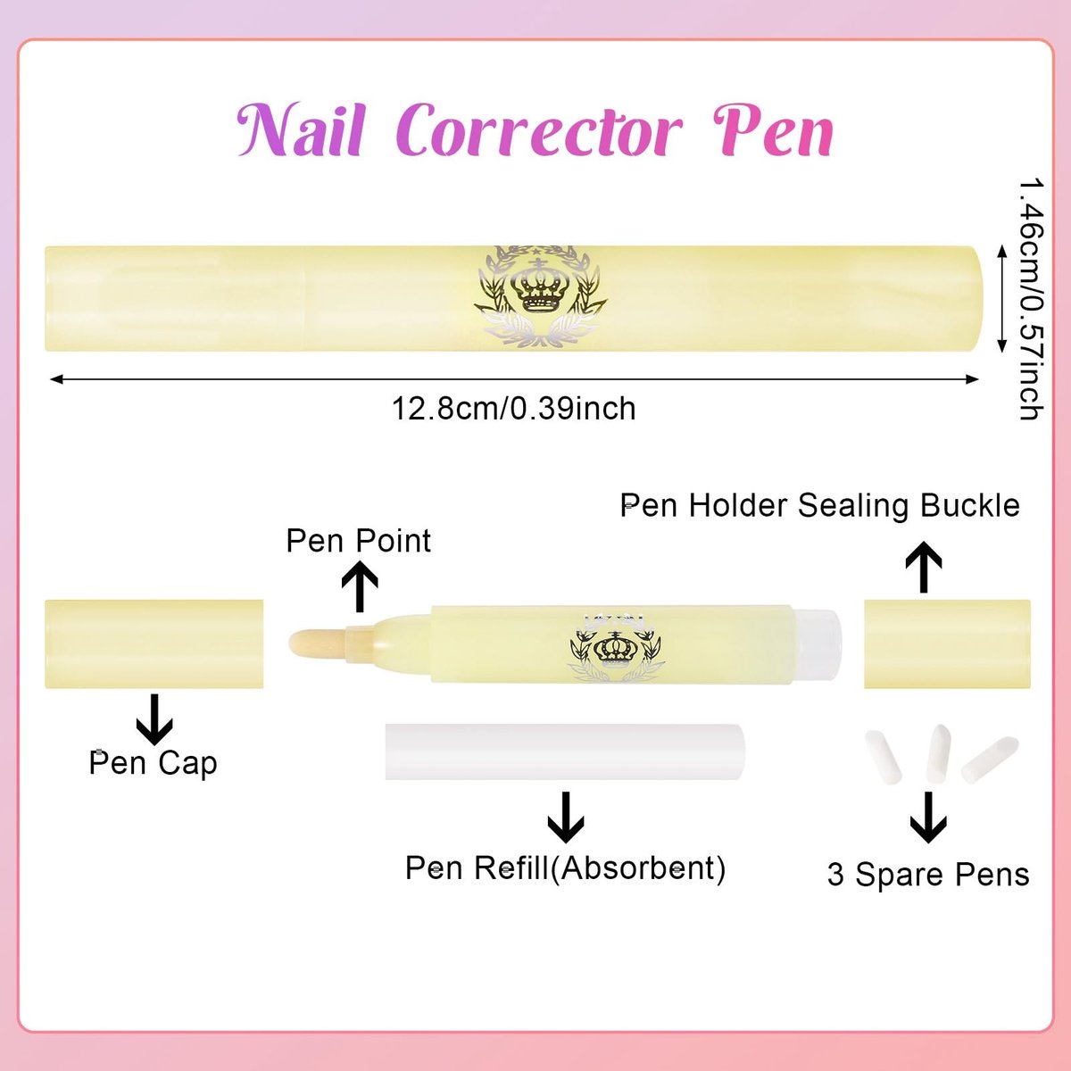 GGSTDDUP 8-Pack Nail Polish Remover Pens - Precision Gel & Regular Polish Corrector with Cotton Tips for Nail Art DIY and Cuticle Edge Cleaning - görsel 9
